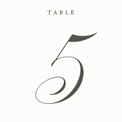 "Flora" - Table Numbers in Blush by Nicoletta Savod - Detail