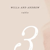 "Romance" - Table Numbers in Snowball by Anna Elder - Detail