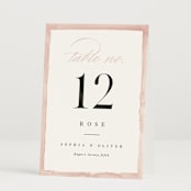 "First Love" - Table Numbers in Blush by Pixel and Hank - Folded