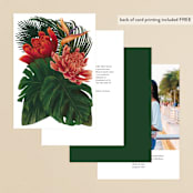 "Tropical Bouquet" - Table Numbers in Basil by Elly - Back of Card Options