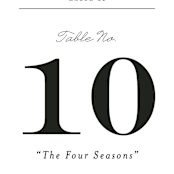 "Library Square" - Table Numbers in Charcoal by Meagan Christensen - Detail