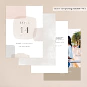 "Sculpture Garden" - Table Numbers in Desert by Hooray Creative - Back of Card Options