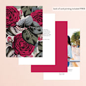 "Flowing Initials" - Table Numbers in Ivory by Hooray Creative - Back of Card Options