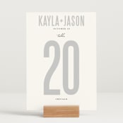 "Monumental" - Table Numbers in Cotton by Jessie Steury - Displayed (stand not included)