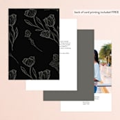 "Swept Away" - Table Numbers in Pearl by Jennifer Postorino - Back of Card Options
