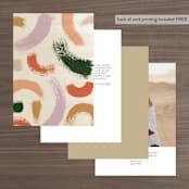 "Lineup" - Table Numbers in Latte by Jennifer Lew - Back of Card Options
