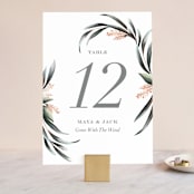 "Maya Rustica" - Table Numbers in Rose by Petra Kern - Front