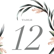 "Maya Rustica" - Table Numbers in Rose by Petra Kern - Detail