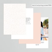 "Textured Dots" - Table Numbers in Blush by Emily Sabol Goss - Back of Card Options