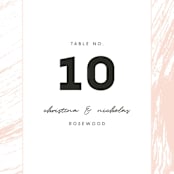 "Textured Dots" - Table Numbers in Blush by Emily Sabol Goss - Detail