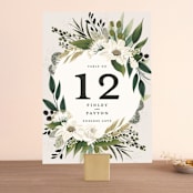 "Botanical Ring" - Table Numbers in Ivory by Susan Moyal - Front