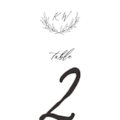 "Ridgeline" - Table Numbers in Ivory by Eric Clegg - Detail