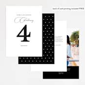 "Kindly Join Us" - Table Numbers in Pearl by Laura Hamm - Back of Card Options