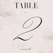 "Romantic" - Table Numbers in Earth by Lori Wemple - Detail