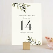 "Rural Romance" - Table Numbers in Leaf by Chris Griffith - Front