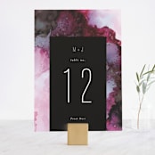 "Aurora" - Table Numbers in Raspberry by Itsy Belle Studio - Front