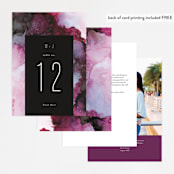 "Aurora" - Table Numbers in Raspberry by Itsy Belle Studio - Back of Card Options