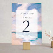 "Sand & Sun" - Table Numbers in Ocean by Nicole Walsh - Front