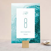 "New Wave" - Table Numbers in Marine by Kaydi Bishop - Front