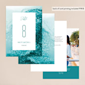 "New Wave" - Table Numbers in Marine by Kaydi Bishop - Back of Card Options