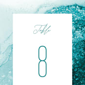 "New Wave" - Table Numbers in Marine by Kaydi Bishop - Detail