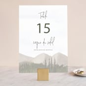 "muted mountains" - Table Numbers in Splendid Day by Deborah Chou - Front