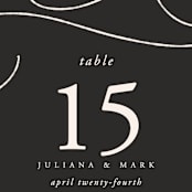 "Fountain Pen" - Table Numbers in Creme by Erin L. Wilson - Detail