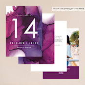 "saturated" - Table Numbers in Plum by Erin Deegan - Back of Card Options