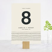 "mudcloth wedding" - Table Numbers in Cream by Erin Deegan - Front