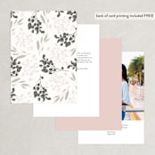 "Spring Botanicals" - Table Numbers in Blush by Susan Moyal - Back of Card Options