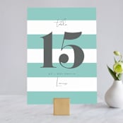 "Summer Palm" - Table Numbers in Leaf by Baumbirdy - Front