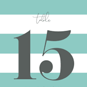 "Summer Palm" - Table Numbers in Leaf by Baumbirdy - Detail