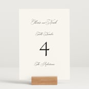 "legacy" - Table Numbers in Pure by Design Lotus - Displayed (stand not included)