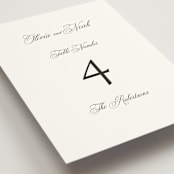 "legacy" - Table Numbers in Pure by Design Lotus - Detail