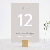 "Styled" - Table Numbers in Fog by Pixel and Hank - Front