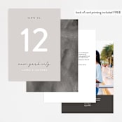 "Styled" - Table Numbers in Fog by Pixel and Hank - Back of Card Options
