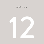 "Styled" - Table Numbers in Fog by Pixel and Hank - Detail