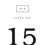 "Elemental" - Table Numbers in Cloud by Snow and Ivy - Detail