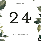 "Clearing" - Table Numbers in Leaf by Alethea and Ruth - Detail