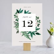 "Winter Bouquet" - Table Numbers in Mist by Alethea and Ruth - Front
