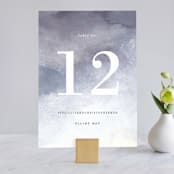 "Sea Splash" - Table Numbers in Amethyst by Alethea and Ruth - Front