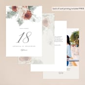 "rose drop" - Table Numbers in Rose by Cass Imagines - Back of Card Options
