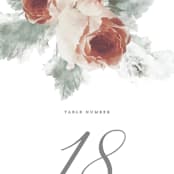 "rose drop" - Table Numbers in Rose by Cass Imagines - Detail