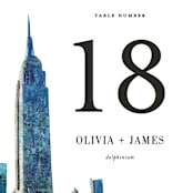 "Bold city" - Table Numbers in Ivory by Cass Imagines - Detail