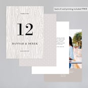 "Rustic Grain" - Table Numbers in Ashwood by Oma N. Ramkhelawan - Back of Card Options