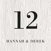 "Rustic Grain" - Table Numbers in Ashwood by Oma N. Ramkhelawan - Detail
