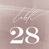 "plain paint" - Table Numbers in Taupe by Phrosné Barwood - Detail
