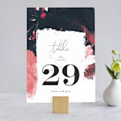 "living coral" - Table Numbers in Coral by Phrosné Barwood - Front