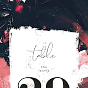"living coral" - Table Numbers in Coral by Phrosné Barwood - Detail