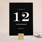 "Enamored" - Table Numbers in Obsidian by Kimberly FitzSimons - Front